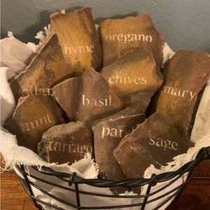 Earthy Brown and Tan Herb Markers